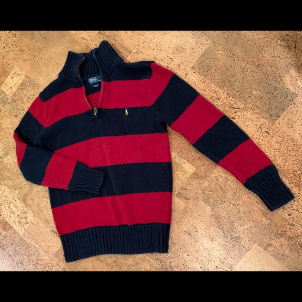 Red/Navy sz 8 RL Polo sweater